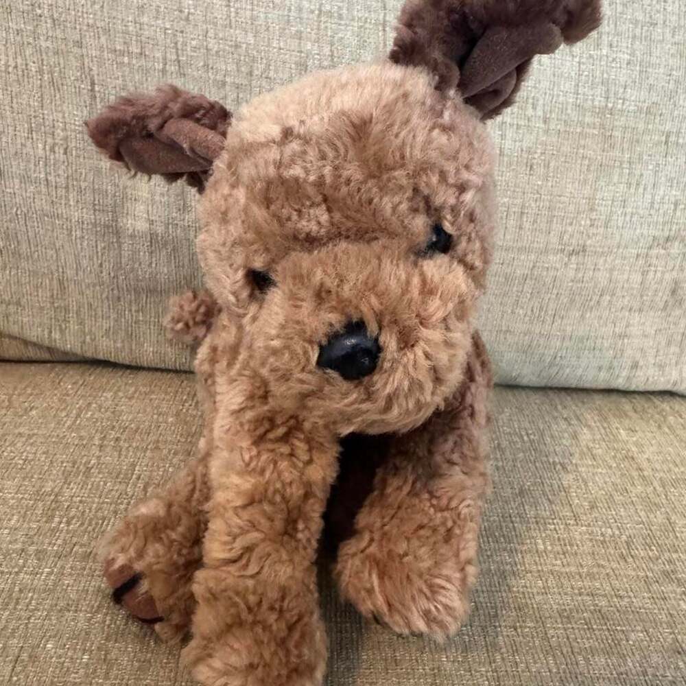 Vintage 1996 TY Classic Chips Plush Brown Dog Stuffed Animal